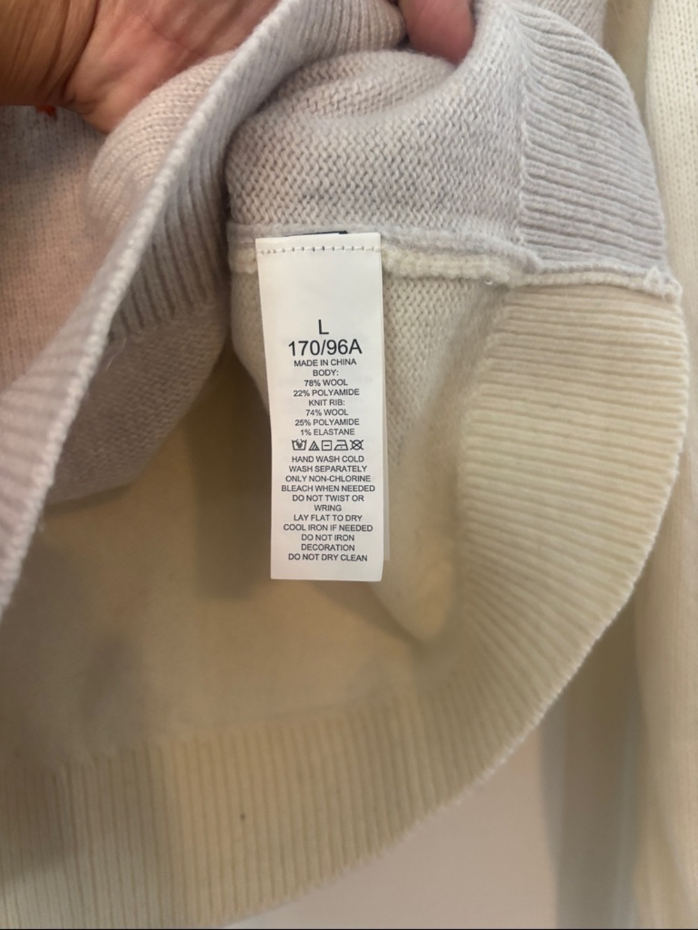 Kate Spade Hoot Embellished Owl Wool Blend Sweater in Ivory and Gray Size Large - Picture 6 of 7